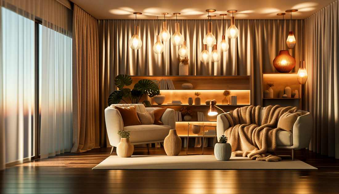 Cozy Up Your Space with Warm Lights and Soft Throws