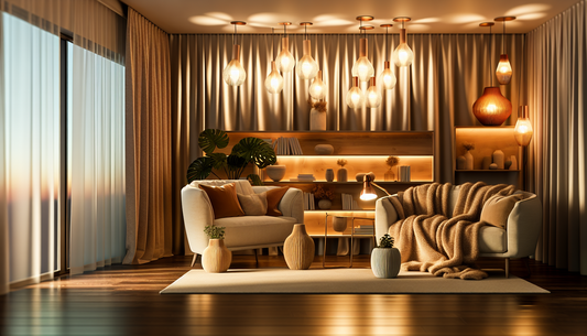Cozy Up Your Space with Warm Lights and Soft Throws