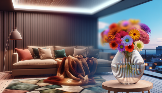 "Transform Your Home with Stylish Throws, Ceiling Lights, and Vases"