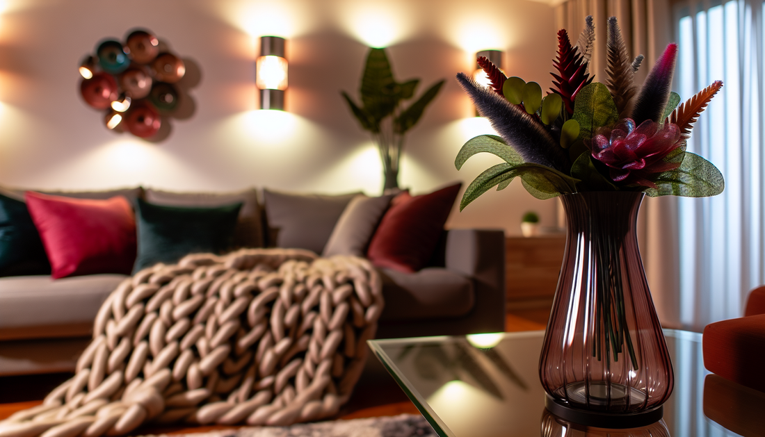 "Elevate Your Home with Stylish Vases, Cozy Throws, and Unique Wall Lights"
