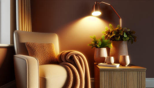 Cozy Up Your Space with Warm Lights and Soft Throws