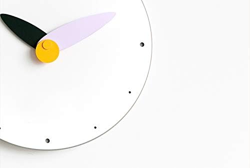 Stephanie Imports Modern Minimalist Purple & Black Wall Clock