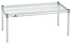 Omega Products Corporation 18" Deep x 42" Wide x 14" High Chrome Stationary Dunnage Rack