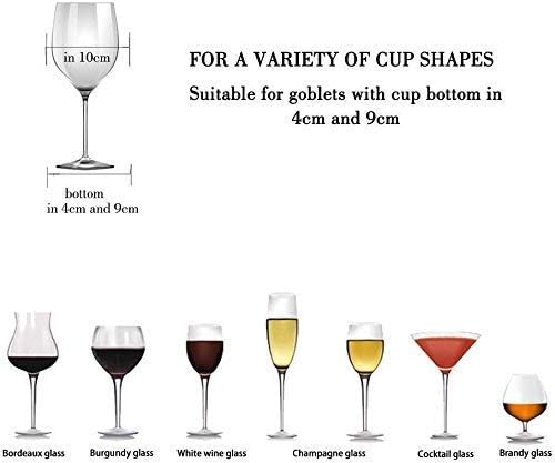 Wine Glass Rack - Under Cabinet Stemware Wine Glass Holder Glasses Storage Hanger 2 Pack Metal Organizer for Bar Kitchen Brown