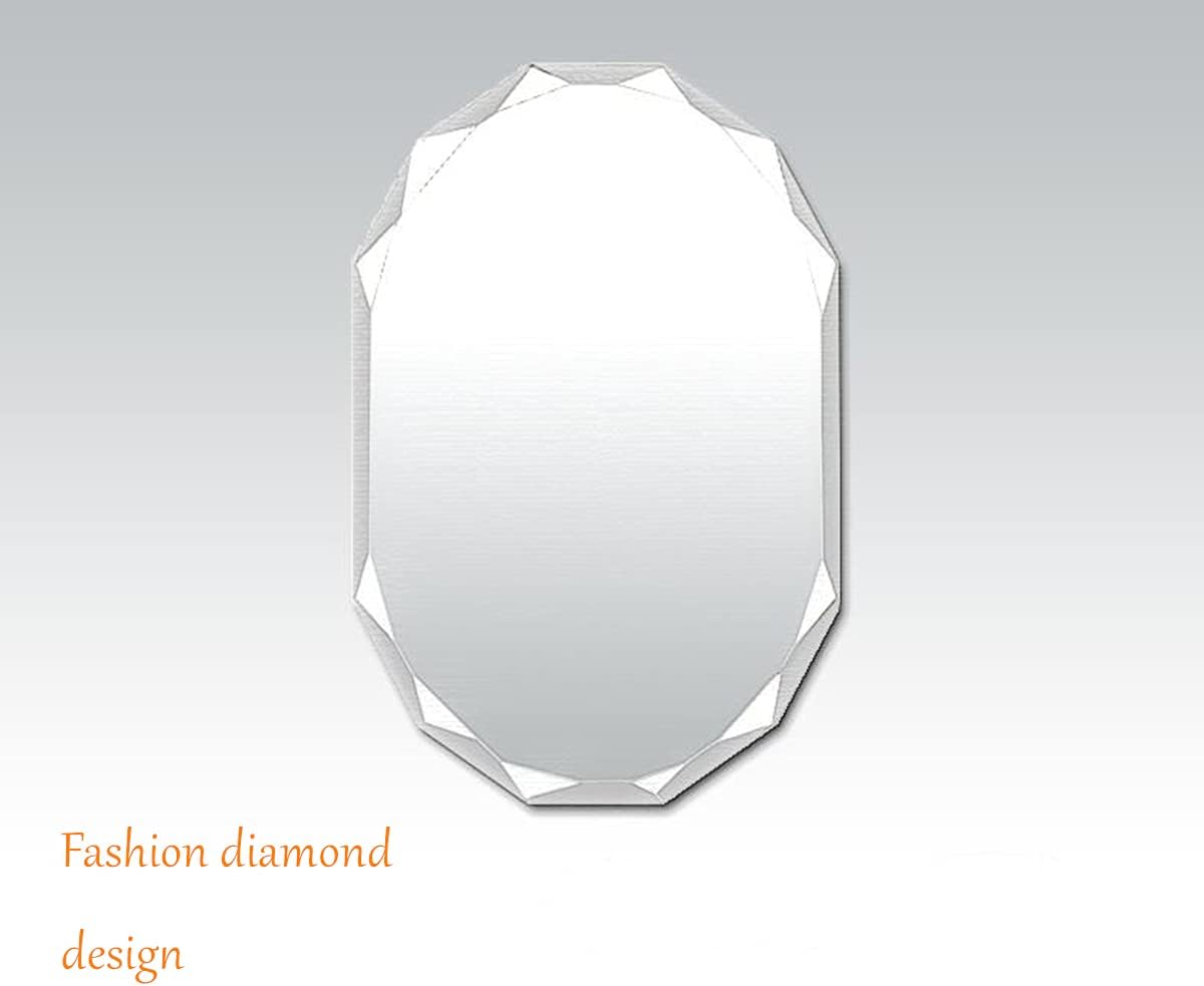 Single Beveled Edge Frameless Wall Mount Bathroom Vanity Mirror, 24” X 36”|Silver|
