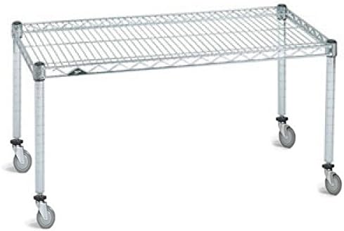 Omega Products Corporation 24" Deep x 72" Wide x 20" High Chrome Mobile Dunnage Rack