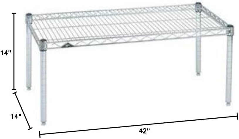 Omega Products Corporation 14" Deep x 42" Wide x 14" High Chrome Stationary Dunnage Rack
