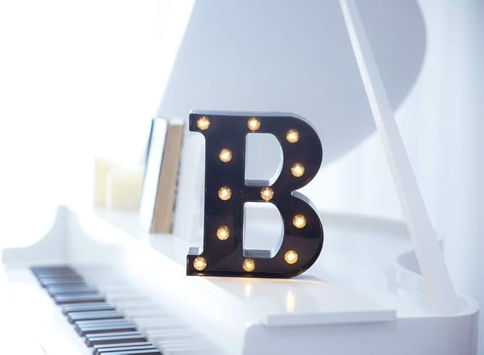 Foaky Black LED Marquee Number Lights Sign Light Up Marquee Number Lights Sign for Night Light Wedding Birthday Party Battery Powered Christmas Lamp Home Bar Decoration