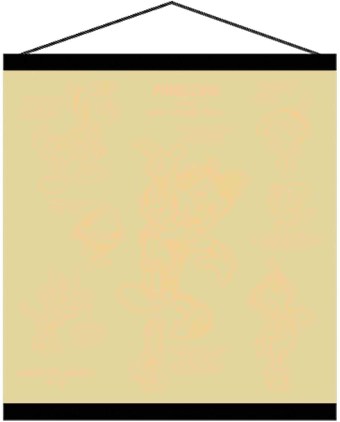 Open Road Brands Disney Pinocchio Hanging Canvas Banner - Nostalgic Pinocchio Wall Decor for Movie Room or Play Room