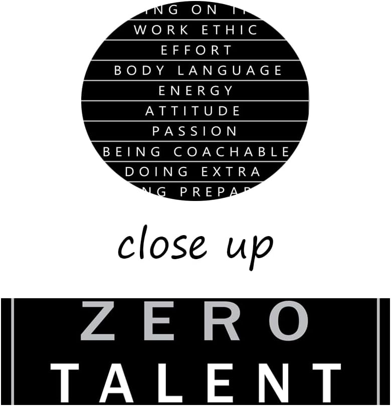 Ten Things That Require Zero Talent Inspirational Canvas Wall Art Painting Motivational Quotes Success Positive Posters Prints Artwork Modern Home Living Room Office Decor Framed[24" W x 36" H]