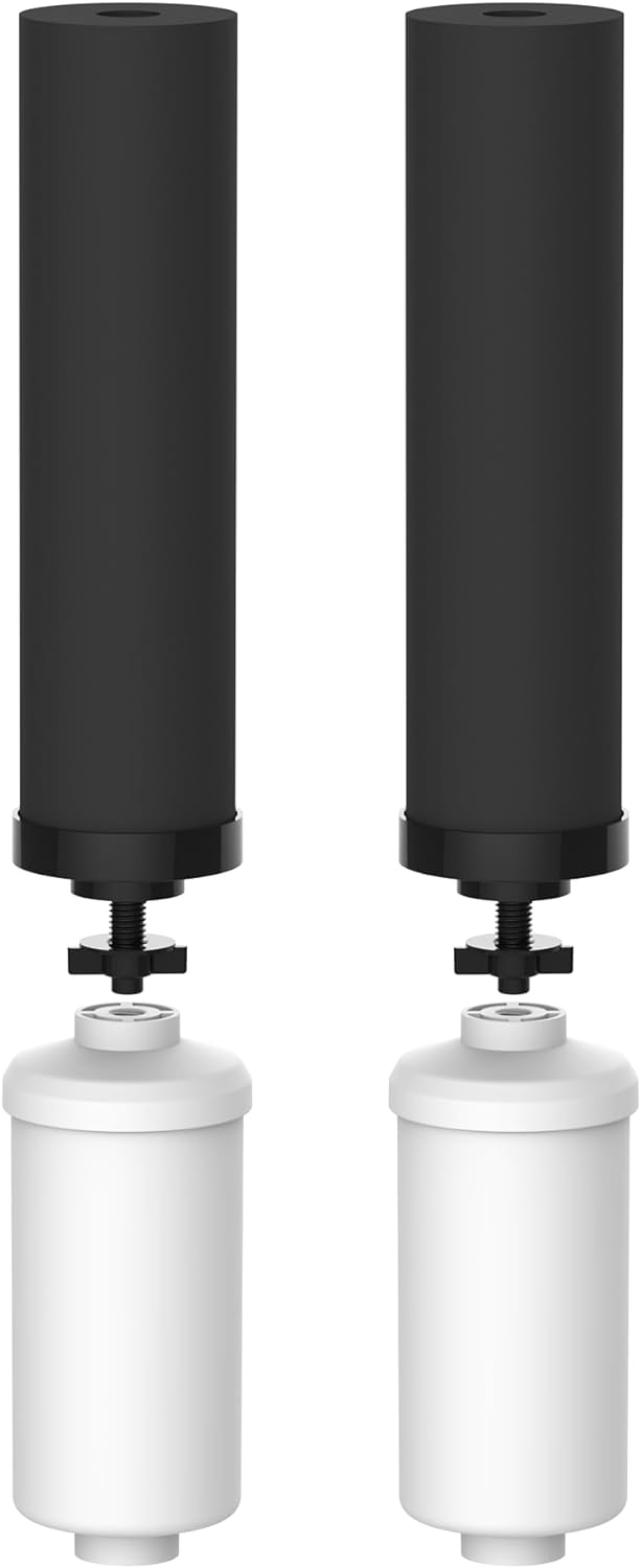 Waterdrop NSF/ANSI 42&372 Standard Gravity Water Filter, Replacement for Berkey® BB9-2® Black Filters & PF-2® Fluoride Filters, Berkey® Gravity Water Filter System and Waterdrop King Tank Series