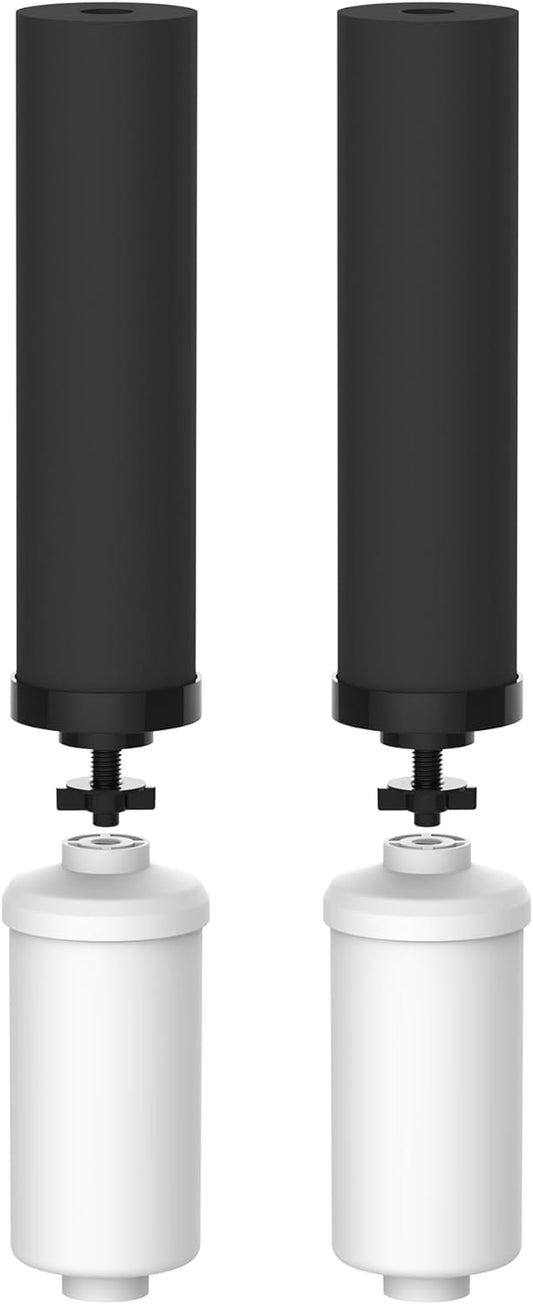 Waterdrop NSF/ANSI 42&372 Standard Gravity Water Filter, Replacement for Berkey® BB9-2® Black Filters & PF-2® Fluoride Filters, Berkey® Gravity Water Filter System and Waterdrop King Tank Series