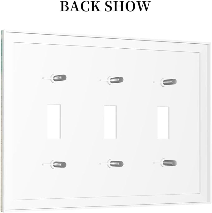 Decorative Switch Plates Sea Shells And Star Fish In Ocean Beach 3 Gang Wall Plate Triple Toggle Light Switch Cover Faceplate Electrical Wall Panels For Bathroom Home Decor
