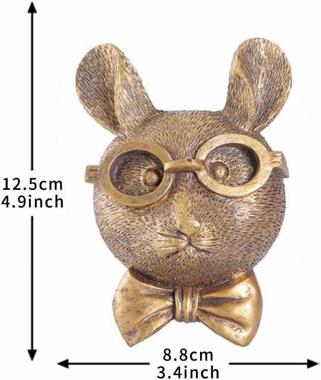 Joogour Head Wall Mount Decor,Resin Animal Sculptures，Art Deco Wall Hanging Decoration for Living Room Bedroom Officeroom Gift (Rat)