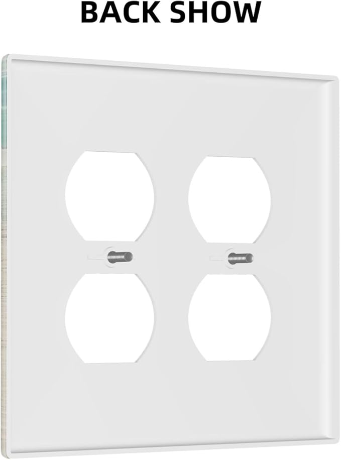 Outlet Covers Sea Shells And Star Fish In Ocean Beach 2 Gang Double Duplex Decorative Light Switch Covers Electrical Wallplates Socket Faceplate For Bathroom Home Decor