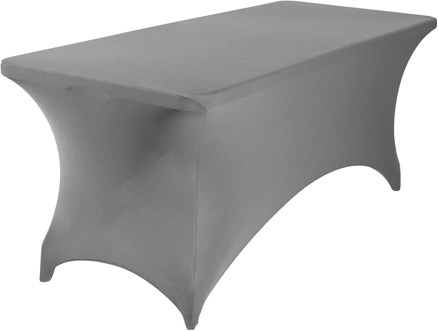 2Pack Spandex Waterproof Table Covers 6ft，Spandex 6ft Waterproof Table Cover for Party,Wedding, Banquet, and Events(Gary)