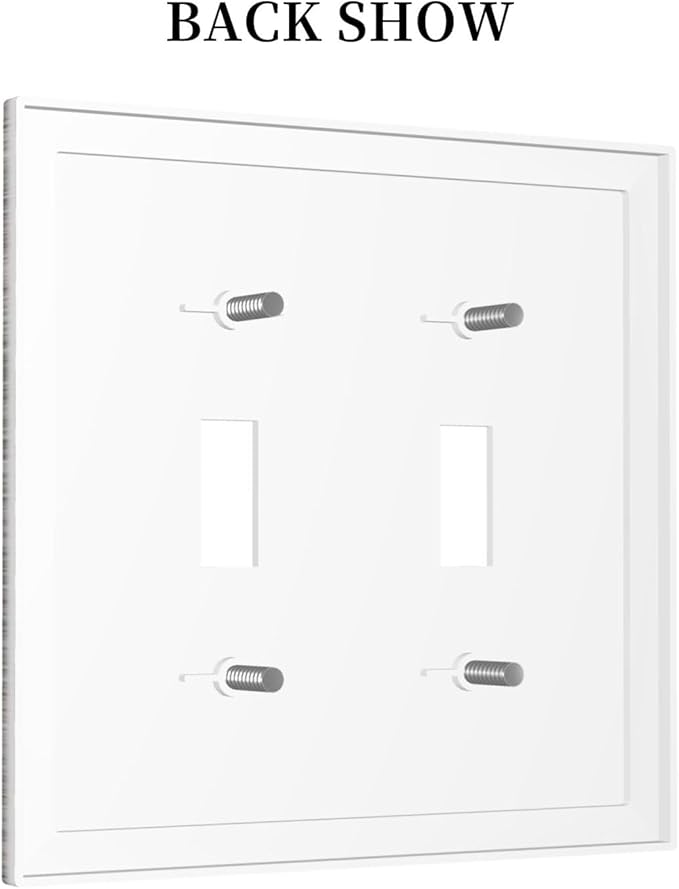 Decorative Switch Plates Vintage Brown Gray Wood Texture 2 Gang Double Toggle Outlet Light Switch Cover Wall Plate Electrical Faceplate For Farmhouse Cabin Decor