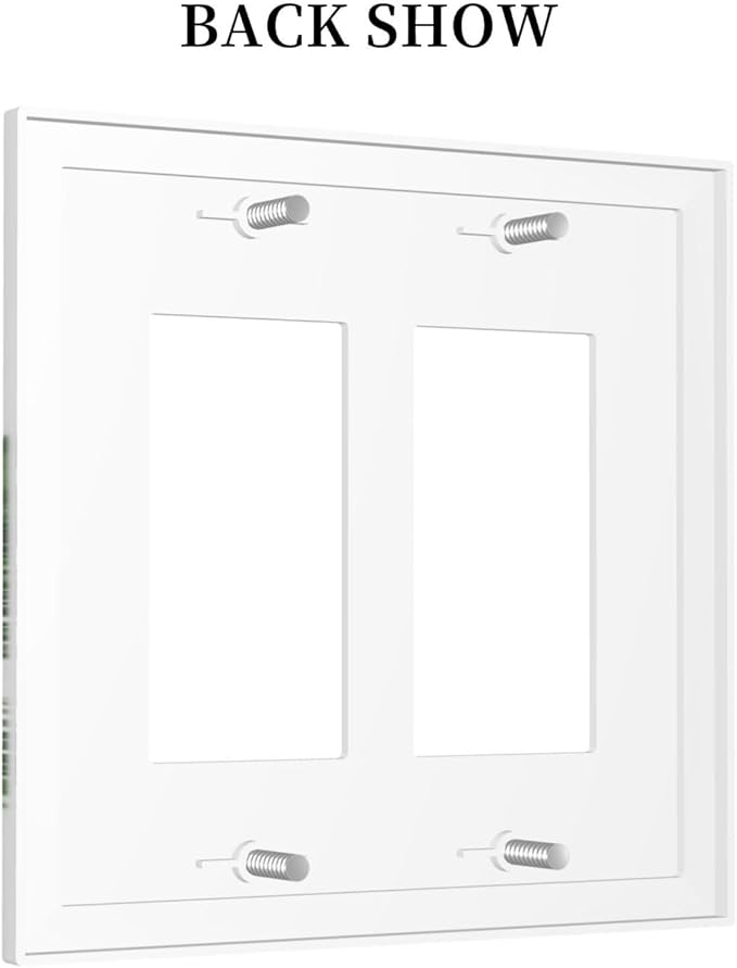 Decorative Outlet Covers Palm Trees Tropical Green Plant Palm Leaf 2 Gang Double Gfci Rocker Electrical Wall Panels Light Switch Cover Plate For Bed Room Bathroom Decor