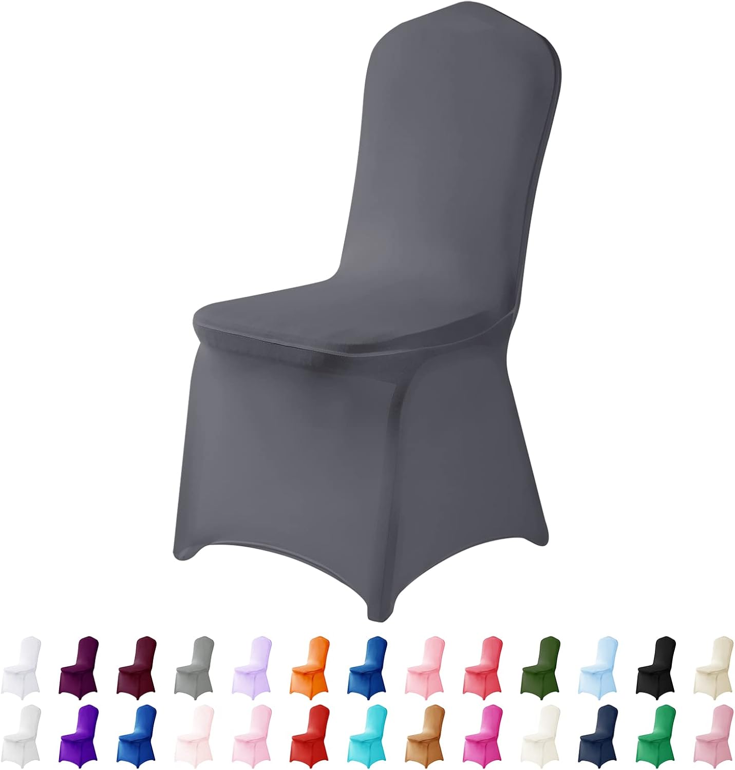 Spandex Chair Cover,25PCS,Chair Covers,Living Room Chair Covers,Removable Chair Cover Washable Protector Stretch Chair Cover for Party, Banquet,Wedding Event,Hotel(Gray)