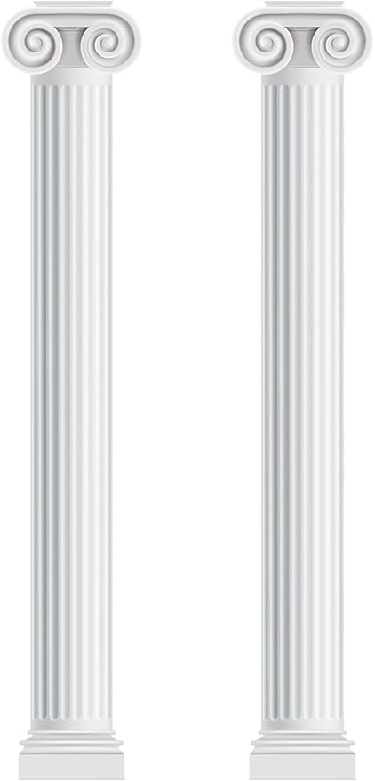 Greek Decor 2PCS Decorations Roman Empire Pillars Columns Toga Party Decoration Ancient Greece Pillar Wall Backdrop Mythology Themed Accents Cardboard Decorative Wedding Indoor Decoracion