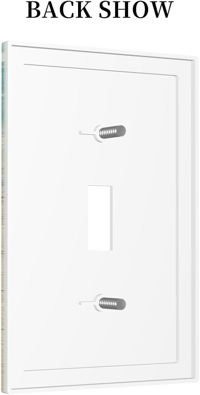 Decorative Light Switch Cover Sea Shells And Star Fish In Ocean Beach 1 Gang Single Toggle Device Electrical Faceplate Switchplates Decorator Outlet Wall Plate For Bathroom Home Decor