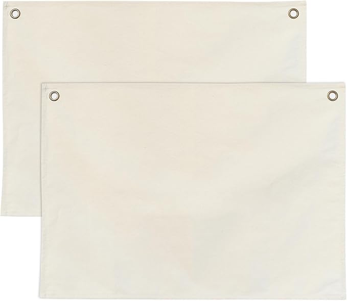2 Pcs Canvas Banner Hanging Flag Banner for Nursery and Playroom Wall Décor for Kids Trendy Room Décor for Boys and Girls(2blabk-)