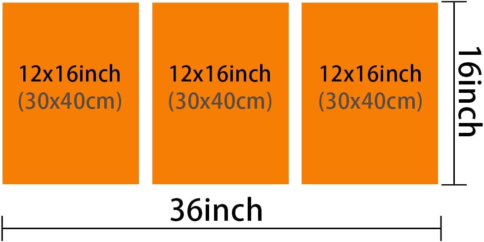 TUMOVO Canvas Art Wall Decor Orange Car Poster for Men Boys Bedroom Décor Wall Art Pictures for Living Room Sports Car Wall Painting Modern Wall Art Stretched and Framed Ready to Hang 36" Wx16 H
