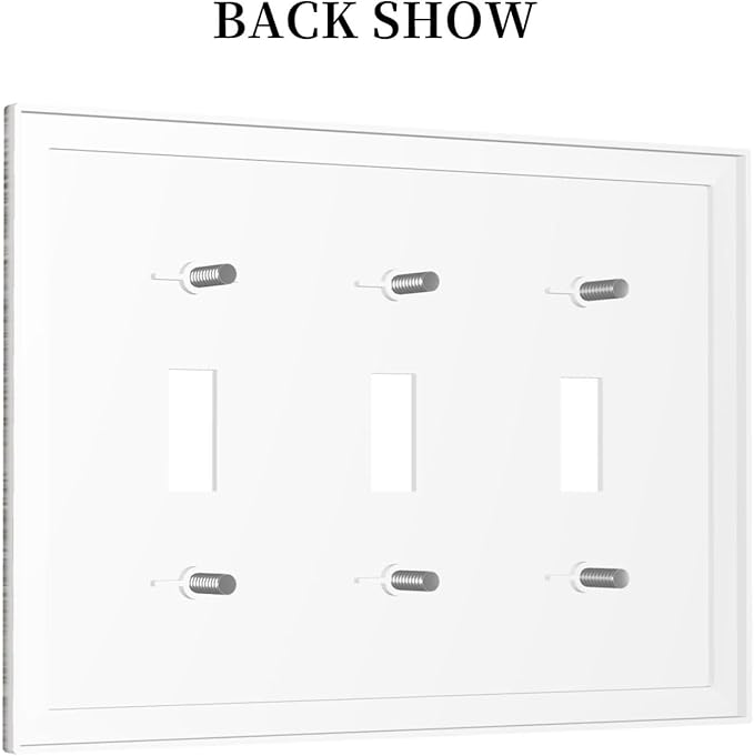 Decorative Switch Plates Vintage Brown Gray Wood Texture 3 Gang Wall Plate Triple Toggle Light Switch Cover Faceplate Electrical Wall Panels For Farmhouse Cabin Decor