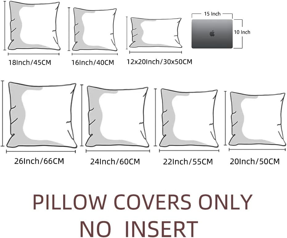 Fancy Homi Set of 2 Light Blue Euro Decorative Throw Pillow Covers 28x28 Inch for Bedroom Couch Bed, Farmhouse Boho Home Decor, Soft Cross Corduroy Patchwork Textured Square Cushion Case 71x71 cm