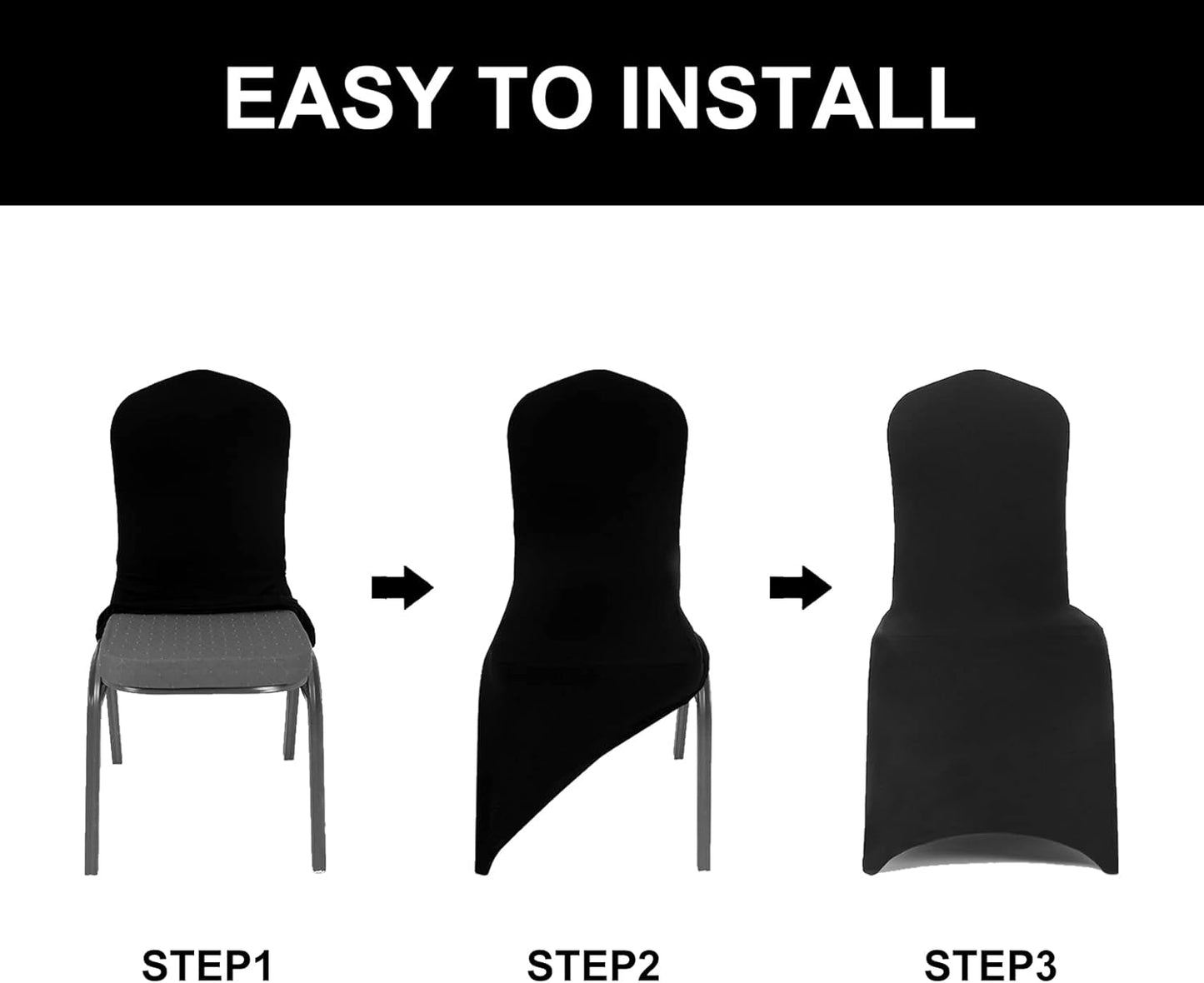 Spandex Chair Cover,12PCS,Chair Covers,Living Room Chair Covers,Removable Chair Cover Washable Protector Stretch Chair Cover for Party, Banquet,Wedding Event,Hotel(Champagne)