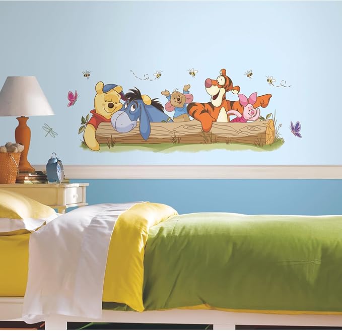 RoomMates Disney Pooh and Friends Outdoor Fun Giant Peel and Stick Wall Decals , RMK2553GM