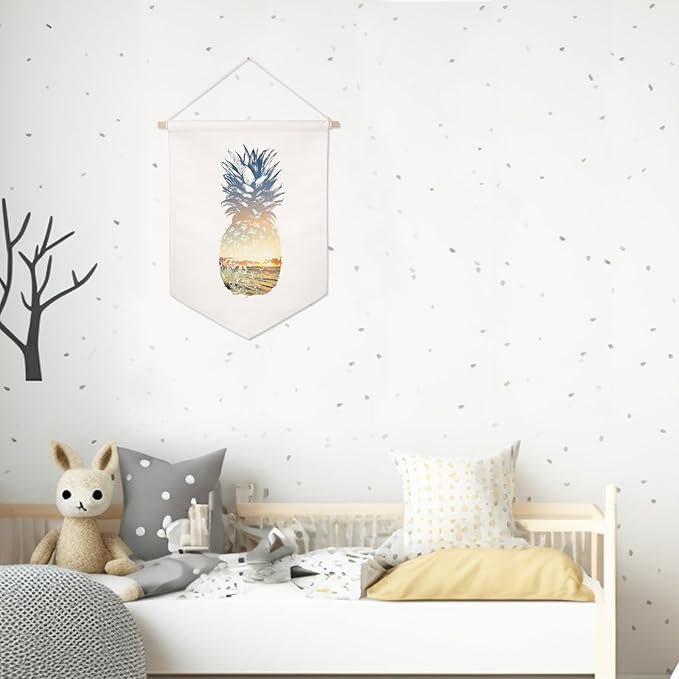 Pineapple Pennant Flag, Pineapple Decor, Pineapple Art, Beach Decor, Summer Decor, Pineapple Hanging Canvas Banner, Bedroom Wall Hanging Banners, Sister Gift, Best Friend Art Gift, for Her