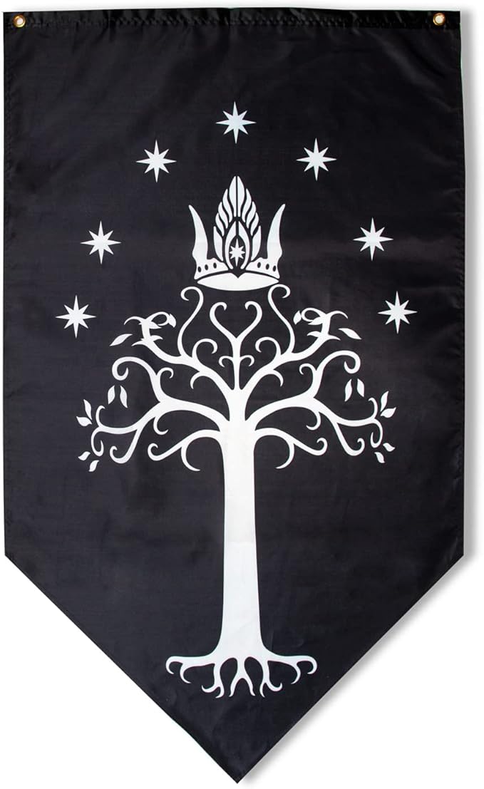 Lord of the Rings Banner 30" x 50" Indoor Fabric Wall Hanging Door Decor Official Product (Tree of Gondor)