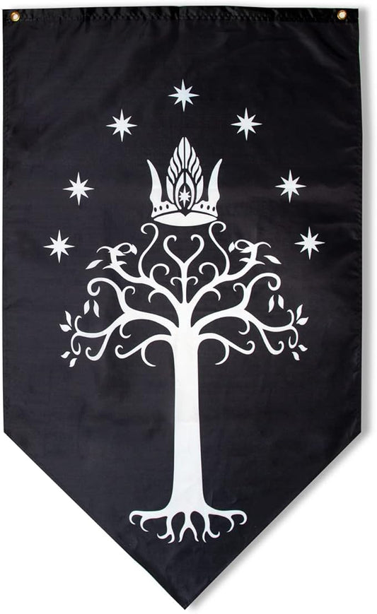 Lord of the Rings Banner 30" x 50" Indoor Fabric Wall Hanging Door Decor Official Product (Tree of Gondor)