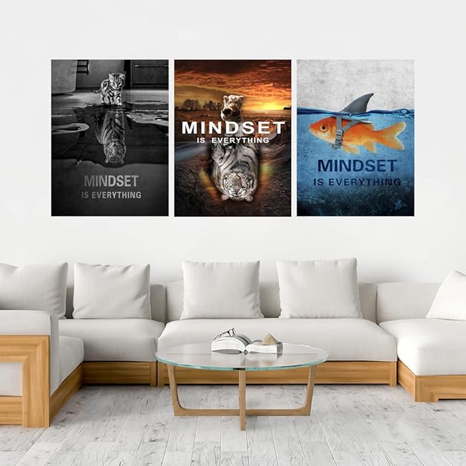 Success Wall Painting Inspirational Wall Art Office Wall Decor Motivational Wall Art Canvas Black Poster Positive Inspirational Framed Artwork Prints Picture for Living Room Office [48''W x 24''H]