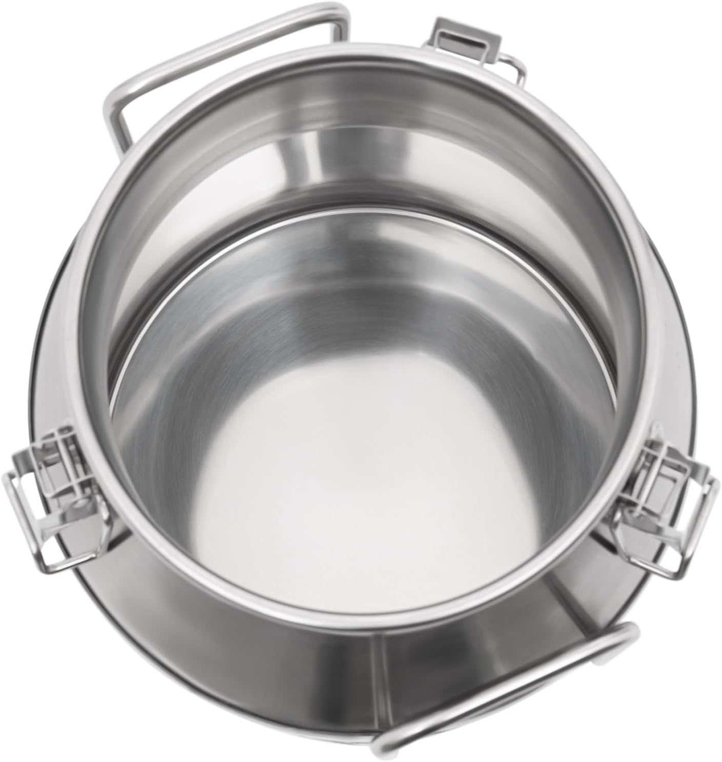 201 Food-Grade Stainless Steel Ice Bucket with Lid, 10L/2.64Gal Good Sealing Storage Canister Milk Bucket Milk Can for Coffee, Tea, Water, Milk, Soup