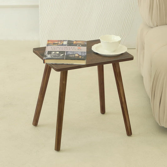AWASEN Side Table, Small Wood End Table Living Room, Mini Bed Side Table Modern Accent Nightstand with Solid Wood for Bedroom Office Small Spaces, Rustic Brown