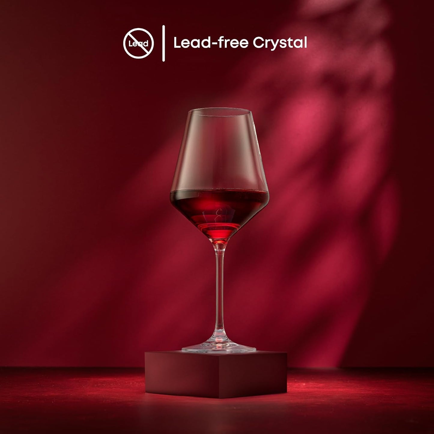 JoyJolt Layla Italian Red Wine Glasses, Set of 4, 17 oz Clear – Made in Europe