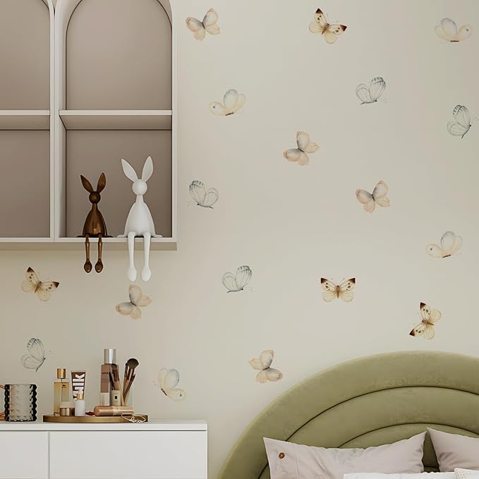 QUCHENG Boho Wall Decals Girls Bedroom Wall Stickers Removable Nursery Kids Room Decor Vinyl Murals DIY Cute Decorations 6 Sheets
