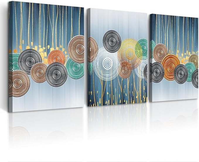 DZRWUBHS Large Wall Art For Bedroom Wall Decorations For Living Room Boho Wall Decor For Bathroom Modern Office Wall Paintings Abstract Canvas Wall Pictures Artwork Minimalist Home Decor 3 Pieces