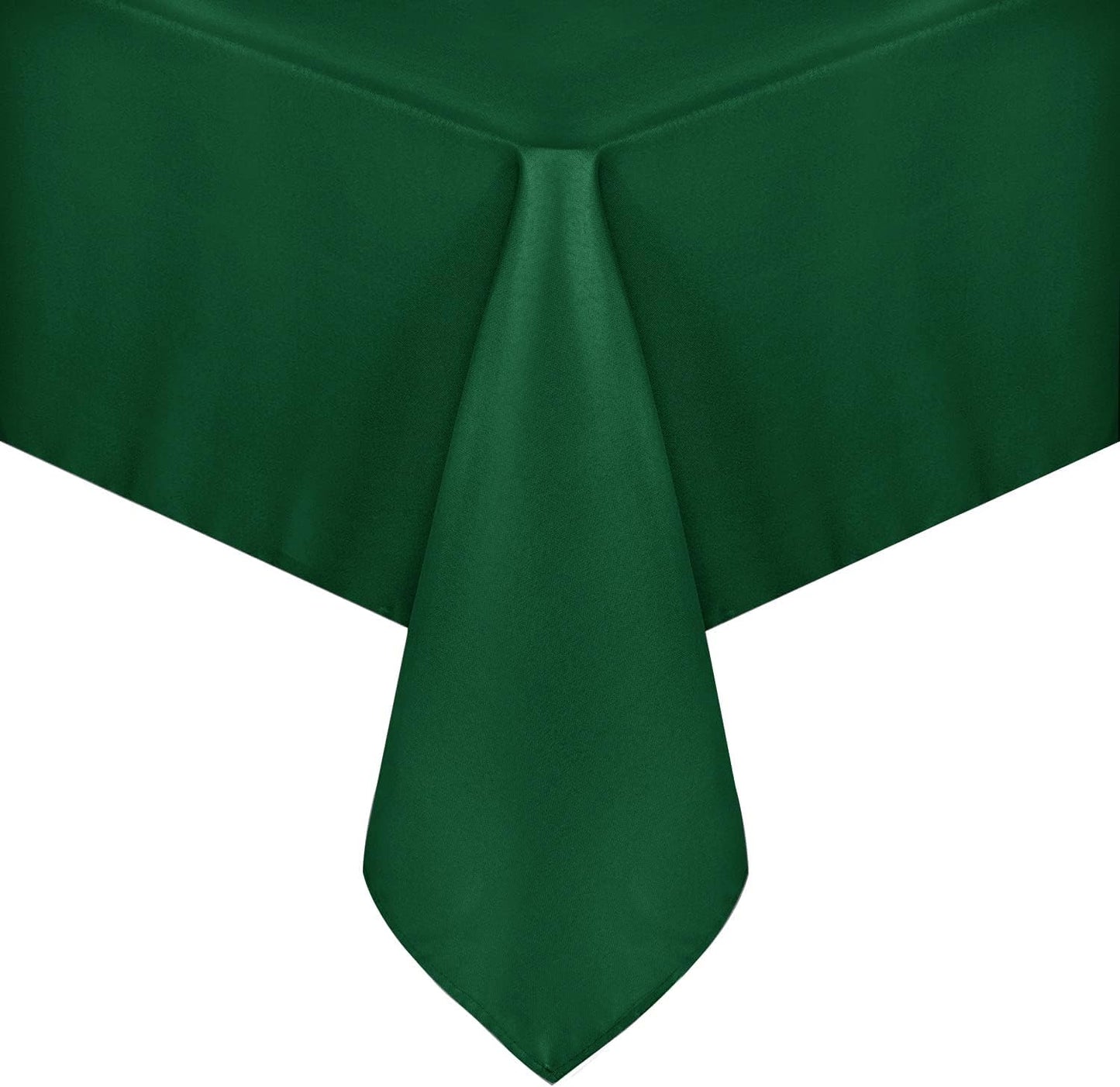 sancua Rectangle Tablecloth - 90 x 132 Inch - Stain and Wrinkle Resistant Washable Polyester Table Cloth, Decorative Fabric Table Cover for Dining Tables, Buffet Parties and Christmas, Hunter Green