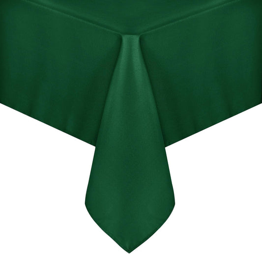 sancua Rectangle Tablecloth - 90 x 132 Inch - Stain and Wrinkle Resistant Washable Polyester Table Cloth, Decorative Fabric Table Cover for Dining Tables, Buffet Parties and Christmas, Hunter Green