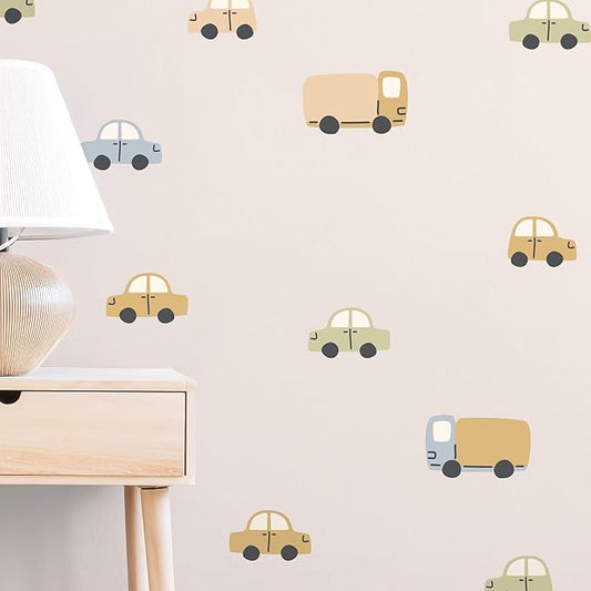 Toycars - Easy-to-Apply & Removable Wall Stickers: Transform Your Toddlers Bedroom with Durable, Vibrant Peel-and-Stick Wall Decor – Stickers for Kids