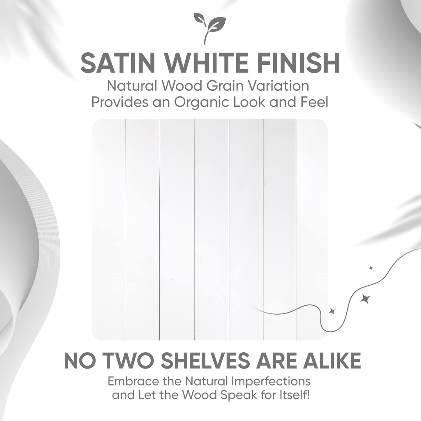 Homeforia White Floating Shelves 30 inch, High End Solid Real Wood 30inch Floating Shelf for Wall Mounted, White Wooden 30in Long Floating Shelves, Heavy Duty Bracket, 30 X 6.5 X 1.75 inches, Set of 2