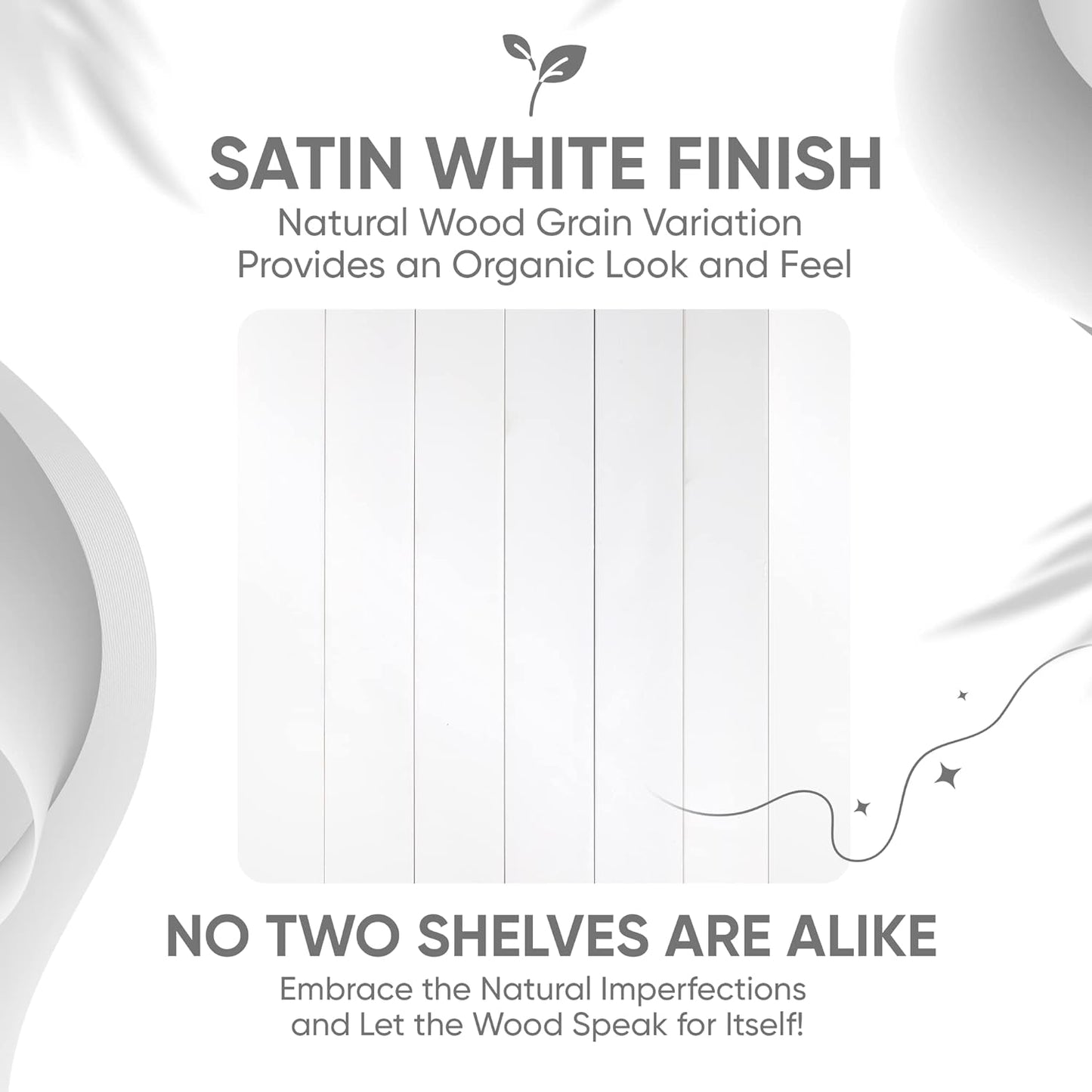 Homeforia White Floating Shelf 18 inch, High End Solid Real Wood 18inch Bathroom Floating Shelves for Wall Mounted, White Wooden 18in Floating Shelves, Heavy Duty Bracket, 18 X 6.5 X 1.75 in, Set of 3