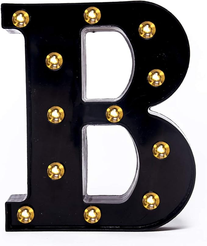 Foaky Black LED Marquee Number Lights Sign Light Up Marquee Number Lights Sign for Night Light Wedding Birthday Party Battery Powered Christmas Lamp Home Bar Decoration