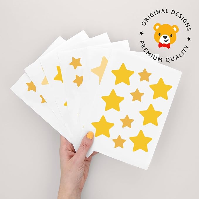 Stars - Easy-to-Apply & Removable Wall Stickers: Transform Your Toddlers Bedroom with Durable, Vibrant Peel-and-Stick Wall Decor – Stickers for Kids