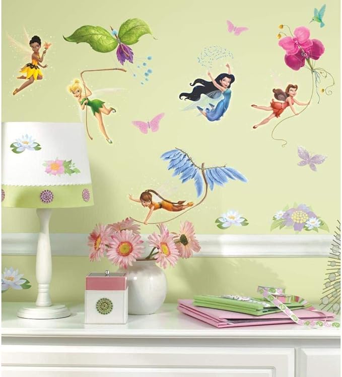 RoomMates RMK1493SCS Disney Fairies Peel and Stick Wall Decals