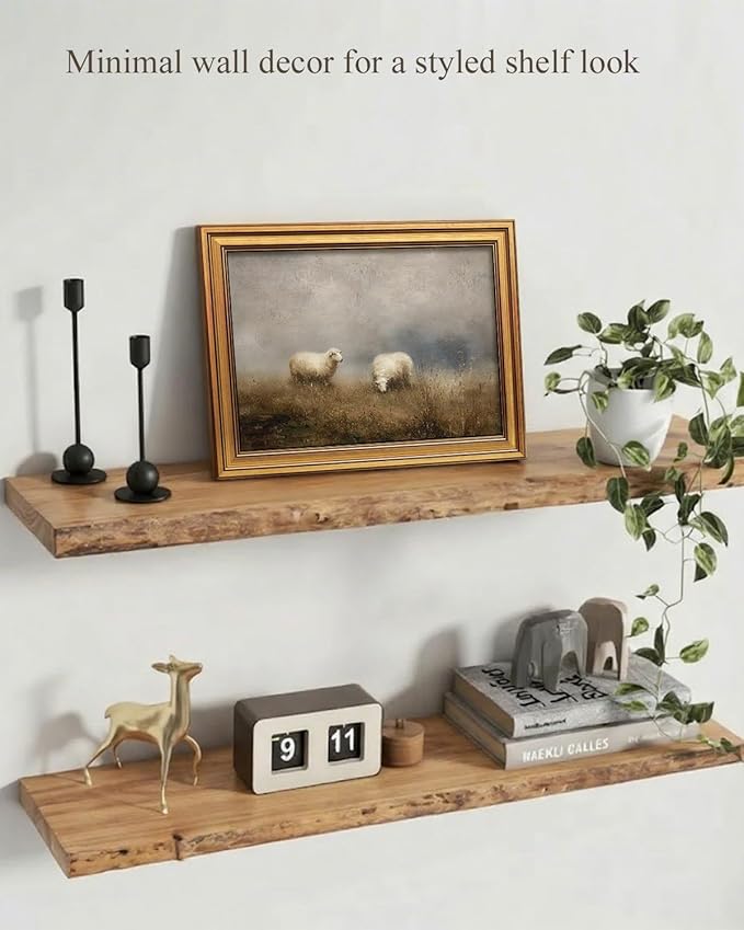 InSimSea Gold Framed Canvas Prints Wall Art, Vintage Sheep Nursery Decor, Pastoral Landscape Paintings Farmhouse Wall Decor Aesthetic, Antique Pictures for Bedroom Living Room Shelf, 12x16inch