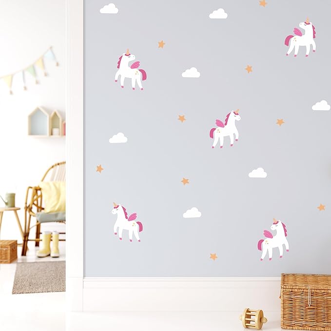 Alicorn - Easy-to-Apply & Removable Wall Stickers: Transform Your Toddlers Bedroom with Durable, Vibrant Peel-and-Stick Wall Decor – Stickers for Kids